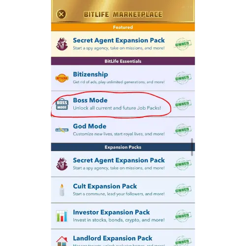 BitLife Unlocked Boss Mode