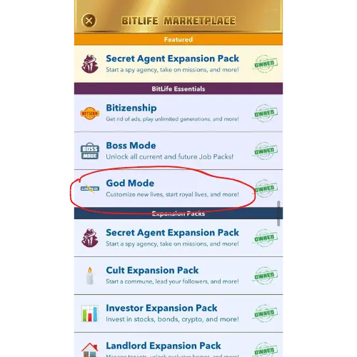 BitLife Unlocked god Mode