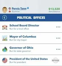 Political career in bitlife